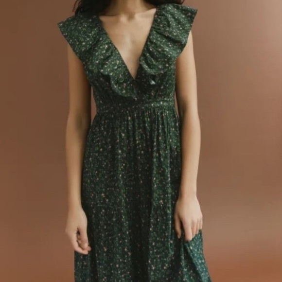 Reformation Dresses Reformation Fairfield Floral Ruffle Maxi Formal